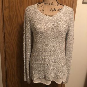 White sparkly sweater